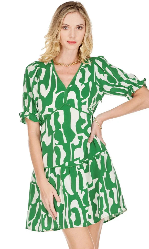 Green Flounce Dress