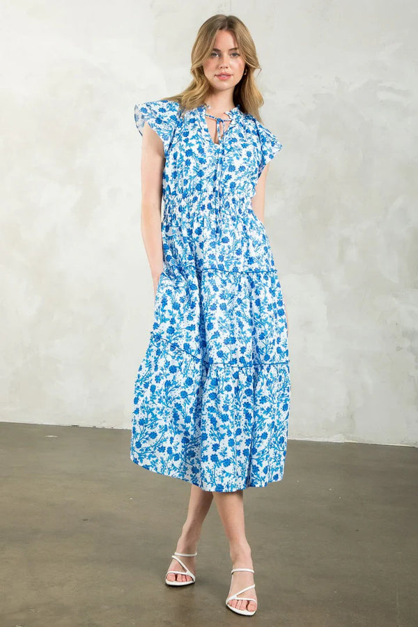 Madi Flower Print Maxi Dress